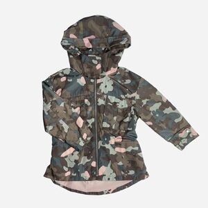 Zara Camo Print Hooded Jacket